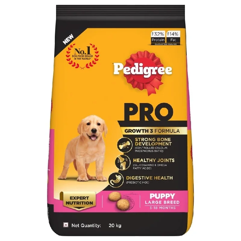 Best dog food for active dogs with high protein and energy levels-Pedigree PRO Expert Nutrition for Large Breed Puppy (3 to 18 Months) Dog Dry Food