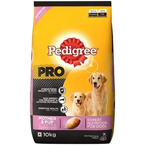 High-protein dog food with wild-caught fish for a clean protein source-Pedigree Pro Expert Nutrition Dry Food, Starter Mother and Pup for Dogs, 10 kg