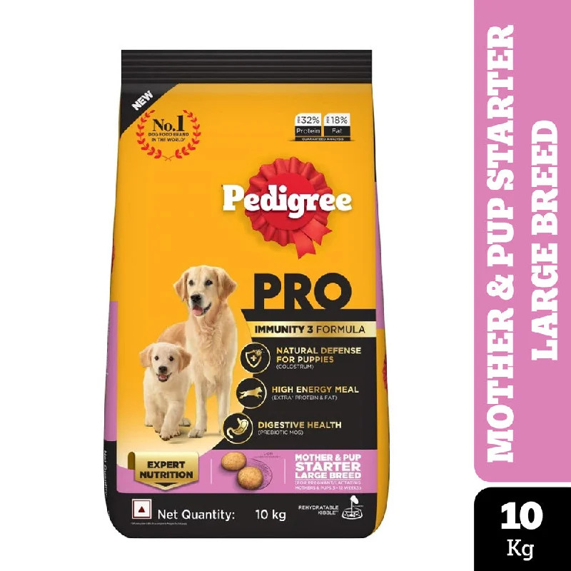 Best dog food for weight loss with high protein and low fat content-Pedigree PRO Expert Nutrition Lactating/Pregnant Mother & Puppy Starter(3 to 12 Weeks) Large Breed Dog Dry Food