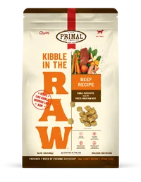 Best dog food for dogs with allergies to beef and poultry proteins-Primal Kibble In The Raw - Beef Recipe Dog