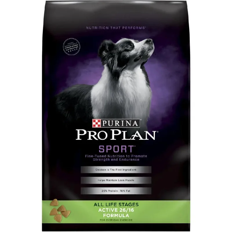 Best dog food for active dogs with endurance-boosting nutrients and energy-Pro Plan Sport Active 26/16 Formula Dry Dog Food