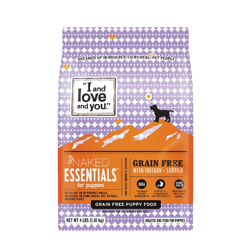 High-fiber dog food with pumpkin for better digestion and gut health-Naked Essentials® Puppy - Chicken + Lentil