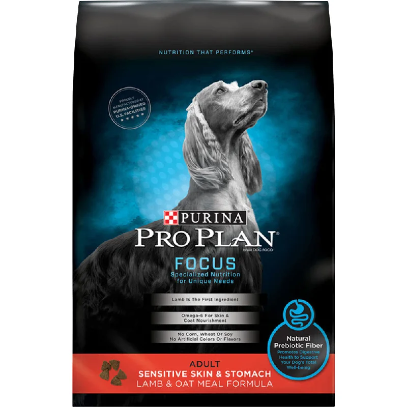 Wet dog food with real meat for a flavorful and hydrating option-Purina Pro Plan Focus Sensitive Skin & Stomach Formula Lamb & Oat Meal Formula Dry Dog Food