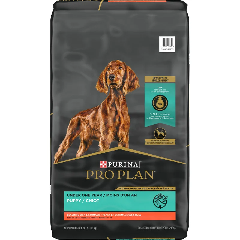 Limited ingredient dog food with venison for allergy-prone dogs-Purina Pro Plan Probiotic Sensitive Stomach Sensitive Skin & Stomach Salmon & Rice Formula Dry Puppy Food