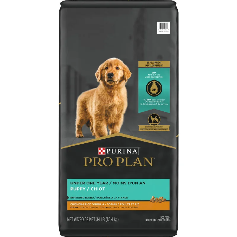 Best dog food for dogs with skin allergies to reduce itching and dryness-Purina Pro Plan Savor Puppy Shredded Blend Chicken & Rice Formula Dry Dog Food