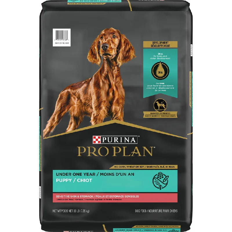 Dog food with probiotics for a healthy gut microbiome and digestion-Purina Pro Plan Sensitive Skin & Stomach Lamb & Oat Meal With Probiotics Sensitive Stomach Dry Puppy Food