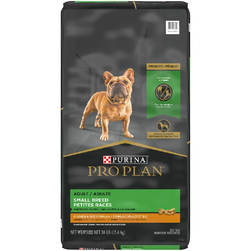 Best dog food for active puppies with energy-boosting ingredients and vitamins-Purina Pro Plan Shredded Blend Chicken & Rice Formula With Probiotics Weight Control Small Breed Dry Dog Food