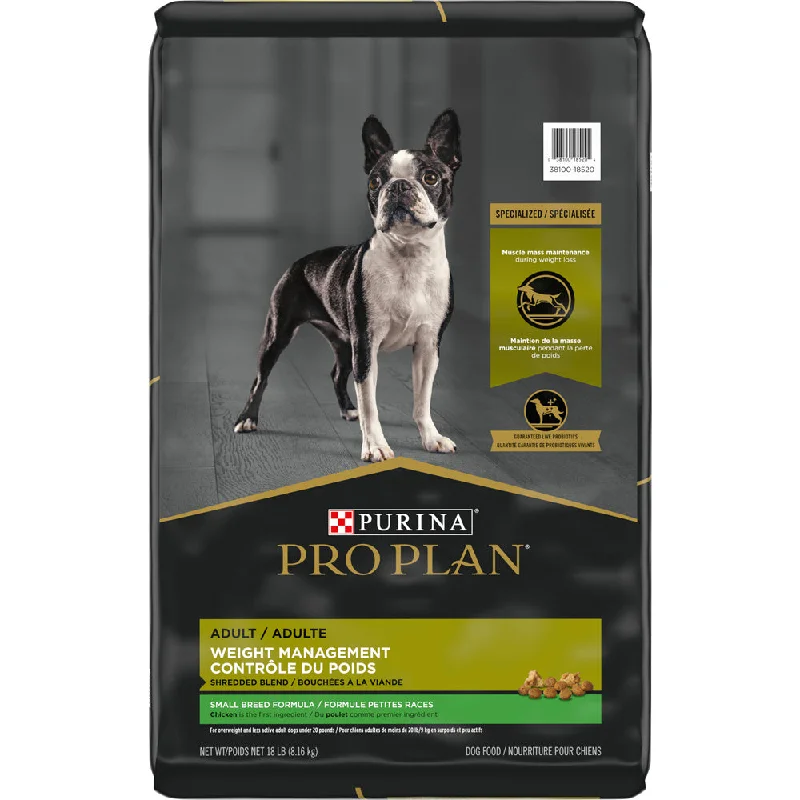 Best dog food for dogs with yeast infections with antifungal ingredients-Purina Pro Plan Specialized Weight Management Shredded Blend With Probiotics Small Breed Dry Dog Food