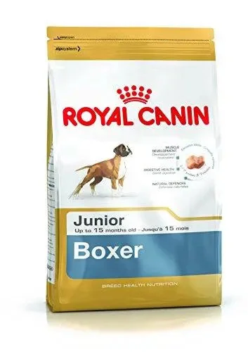 Best dog food for dogs with skin allergies to reduce itching and dryness-Royal Canin breed health nutriton Boxer 3kg Junior dog food