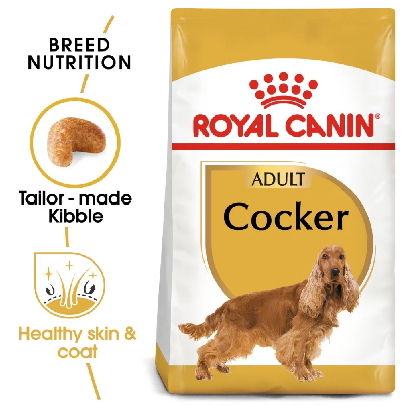 Premium dog food with omega-6 fatty acids for healthy skin and fur-Royal Canin Cocker Spaniel Adult Dog Dry Food