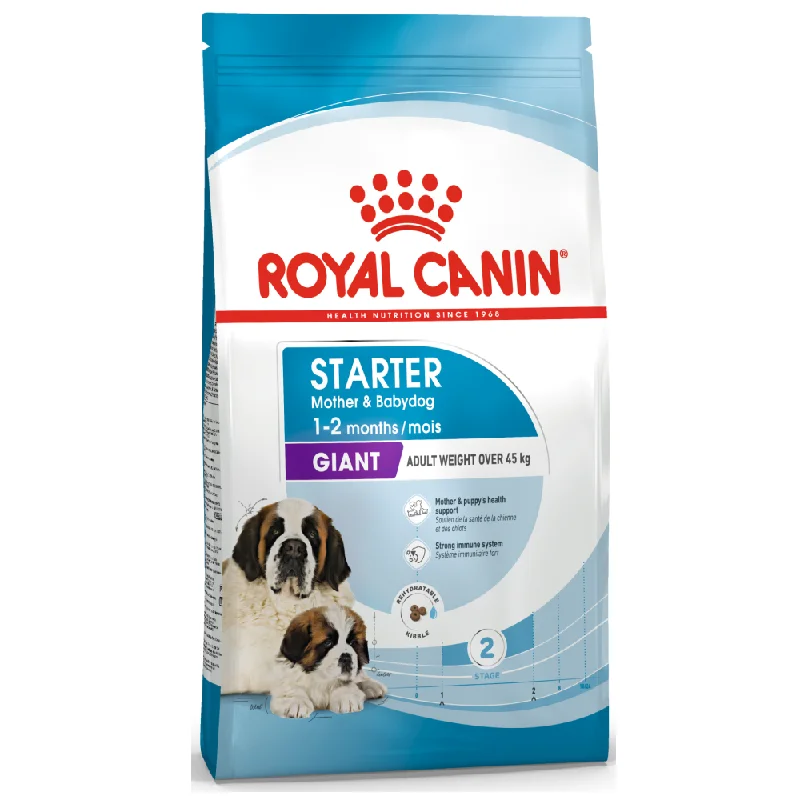 High-protein dog food with bison for a unique and healthy protein choice-Royal Canin Giant Breed Dog and Puppies Starter Dog Dry Food