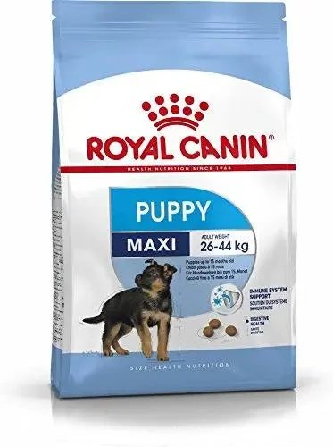 Dog food with probiotics and prebiotics for healthy digestion and gut flora-Royal Canin Maxi Puppy, 4 kg