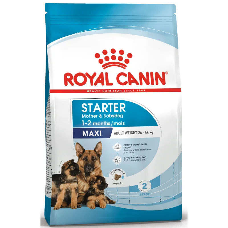 High-quality dog food with added glucosamine for hip and joint health-Royal Canin Maxi Starter Dog Dry Food