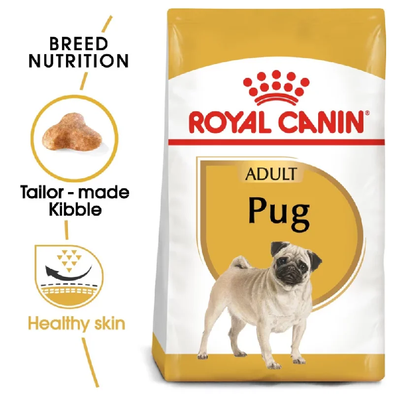 High-quality dog food with real beef for muscle and energy support-Royal Canin Pug Adult Dog Dry Food