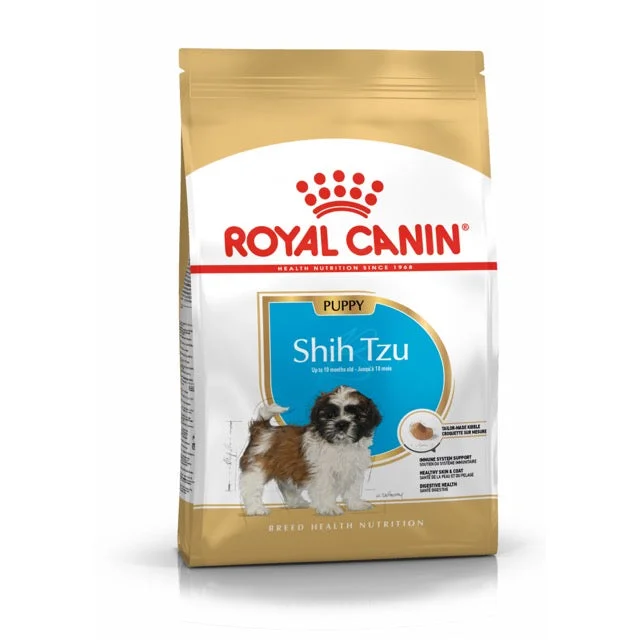 Dog food with carrots and peas for a tasty and nutritious vegetable mix-Royal Canin Shih Tzu Puppy