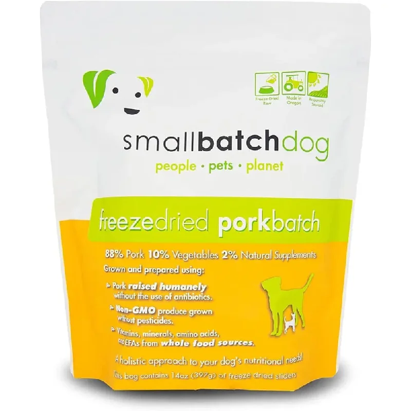 Best dog food with no by-products for a healthier, more nutritious meal-Smallbatch Pets Freeze-Dried Premium Raw Food Diet for Dogs, Pork Sliders Dog Food 14oz