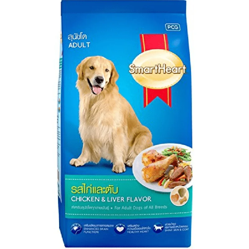 Wet dog food with real lamb and vegetables for a nutritious meal-SmartHeart Chicken & Liver Adult Dog Dry Food