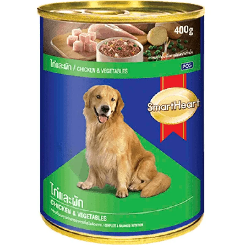 Best dog food with organic brown rice for a nutritious, whole-grain option-SmartHeart Chicken With Vegetables Adult Canned Wet Dog Food