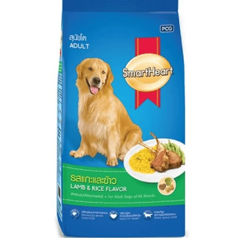 Natural dog food with grain-free ingredients for sensitive stomachs-SmartHeart Lamb & Rice Adult Dry Dog Food