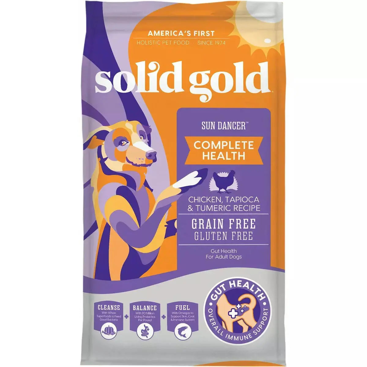 Wet dog food with real lamb and vegetables for a nutritious meal-Solid Gold® Sun Dancer® Grain Free Chicken, Tapioca & Quinoa Dog food