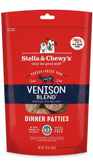 High-protein dog food with venison for muscle maintenance and energy-Stella & Chewy's Dinner Patties: Venison Blend