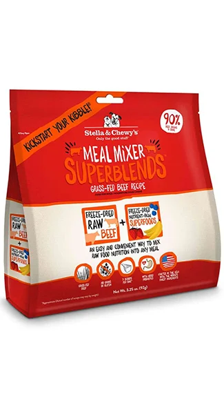 Best dog food with probiotics for a balanced gut microbiome and immune system-Stella & Chewy's Meal Mixer Superblends: Grass-Fed Beef