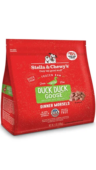 Dog food with limited ingredients for dogs with food allergies-Stella & Chewy's Frozen Dinner Morsels: Duck Duck Goose