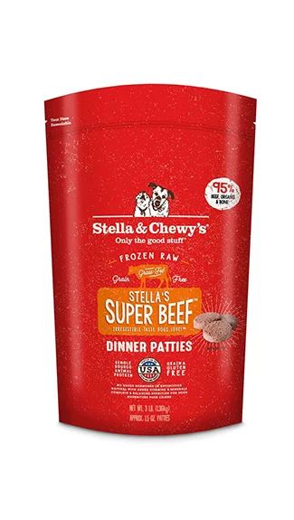 Best dog food with omega-3 and omega-6 for healthy skin and coat-Stella & Chewy's Frozen Dinner Patties: Super Beef