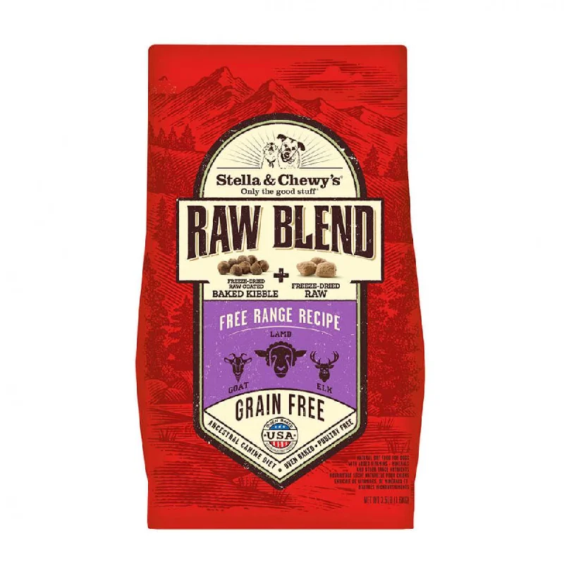 Best dog food for food-sensitive dogs with hypoallergenic ingredients-Stella & Chewy's Raw Blend Kibble Free Range Recipe Dry Dog Food