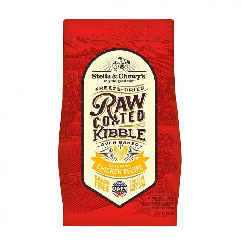 High-protein dog food with rabbit for a novel protein source for dogs-Stella & Chewy's Raw Coated Kibble Cage Free Chicken Recipe Dry Dog Food