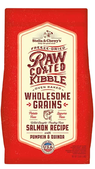 Best dog food for sensitive stomachs with easily digestible ingredients-Stella & Chewy's Raw Coated Kibble with Wholesome Grains: Wild-Caught Salmon Recipe