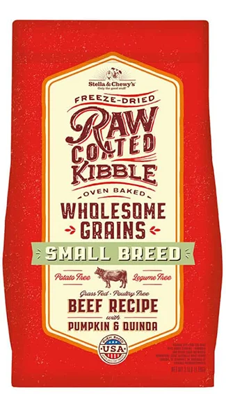 Wet dog food with turkey and cranberry for urinary health support-Stella & Chewy's Raw Coated Kibble with Wholesome Grains: Small Breed Beef Recipe