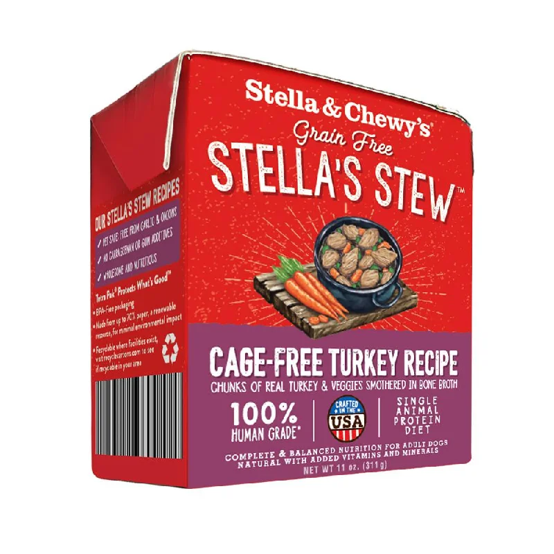 Best dog food for dogs with arthritis with glucosamine and chondroitin-Stella & Chewy's Stella's Stew Cage Free Turkey Recipe Food Topper for Dogs