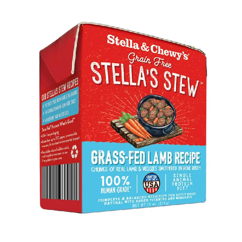 Dog food with added kelp for improved thyroid function and overall health-Stella & Chewy's Stella's Stew Grass Fed Lamb Recipe Food Topper for Dogs