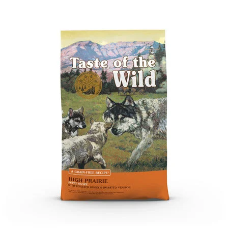 Organic dog food with USDA-certified ingredients for a healthy diet-Taste of the Wild High Prairie Puppy Recipe with Roasted Bison & Roasted Venison Dry Dog Food