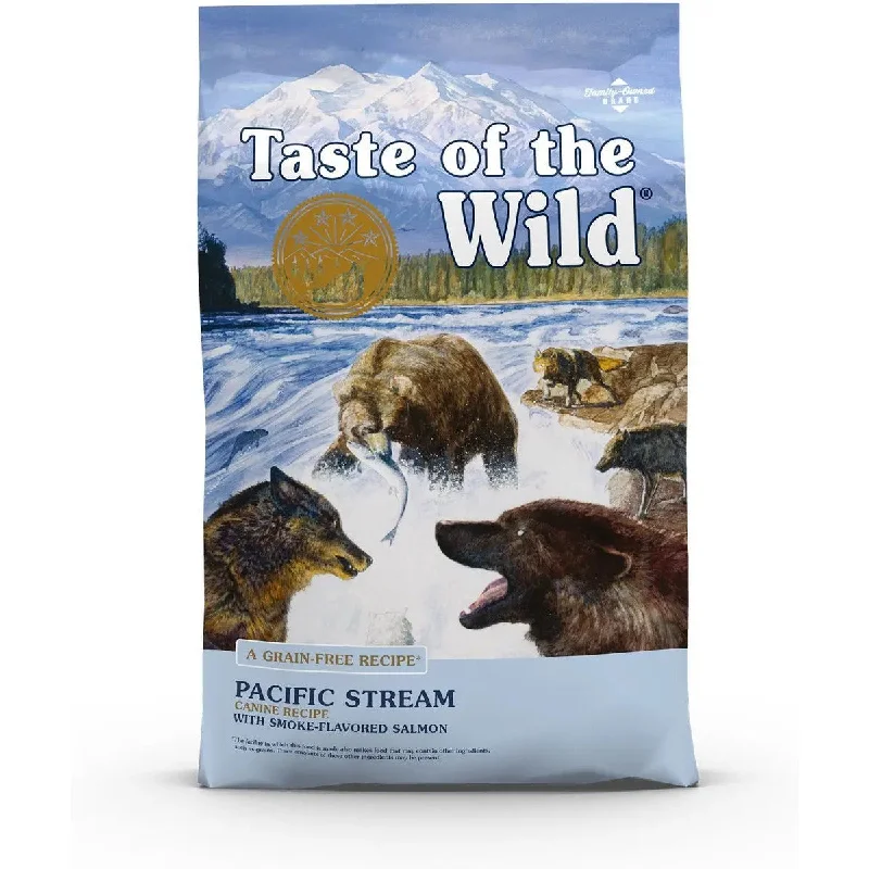 High-quality dog food with chicken as the main protein source-Taste of the Wild® Pacific Stream® Grain Free Smoked Salmon Recipe Dog Food