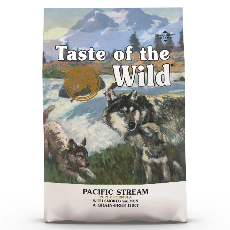 Grain-free dog food with duck for a high-protein, allergy-friendly meal-Taste of the Wild Pacific Stream Smoked Salmon Puppy Dog Dry Food | Grain Free Formula