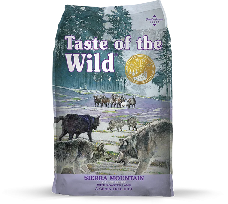 Best dog food with a high-fat content for active dogs and energy-Taste Of The Wild Sierra Mountain Dry Dog Food