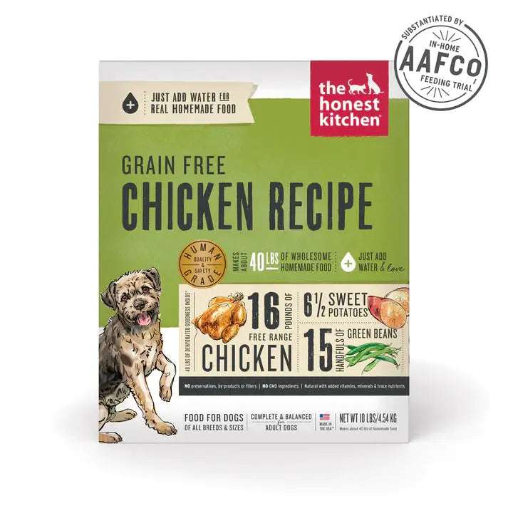 Dog food with carrots and peas for a tasty and nutritious vegetable mix-The Honest Kitchen Dehydrated Grain Free Chicken Recipe Dog Food