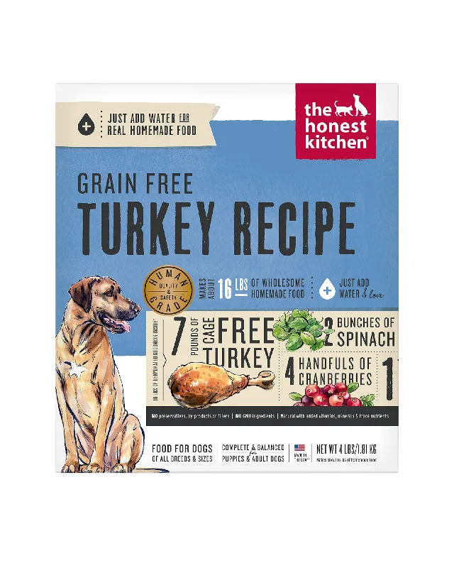 Dog food with flaxseed for healthy coat and heart support-Grain Free Turkey Dehydrated Dog Food