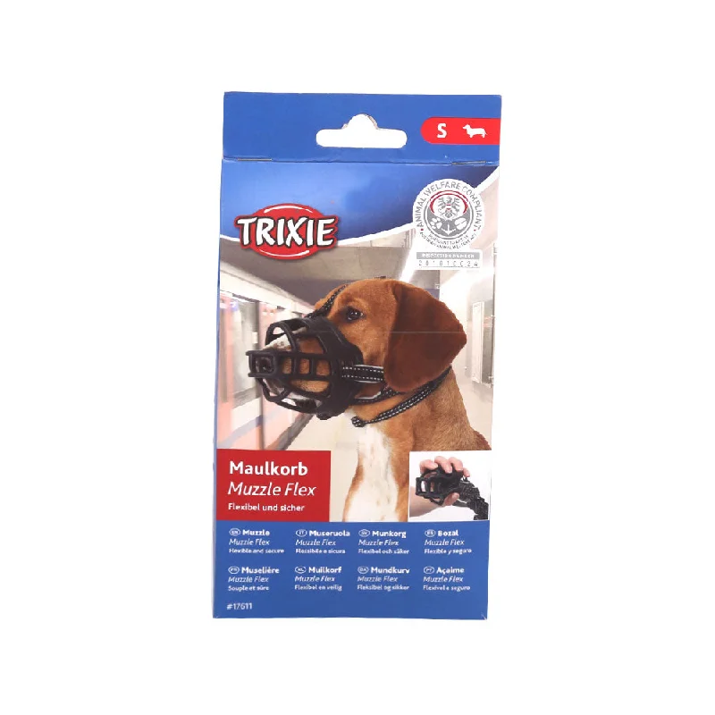 Best dog food for weight management with low-calorie formulas-TRIXIE FLEX MUZZLE SILICONE S BLACK 17611