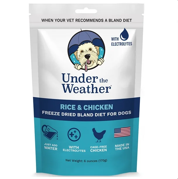 Limited ingredient dog food with duck for easy digestion and fewer allergens-Under the Weather Bland Diets Chicken & Rice with Electrolytes