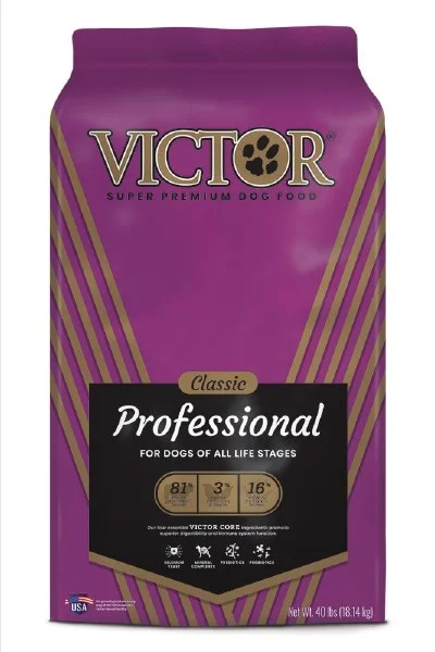 Dog food with probiotics and prebiotics for healthy digestion and gut flora-Victor Professional Dry Dog Food Gluten Free 40lb