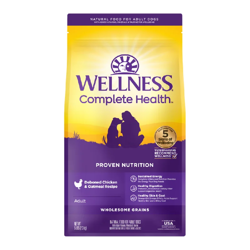 Wet dog food with real meat for a flavorful and hydrating option-Wellness Complete Health Natural Chicken Recipe Dry Dog Food