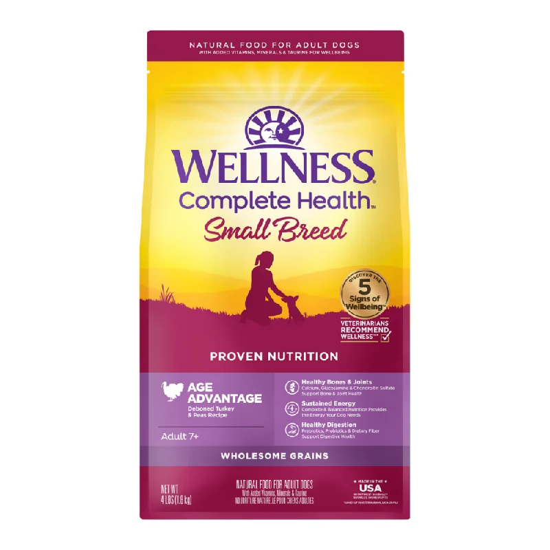 Best dog food with no artificial flavors for a healthier, more natural diet-Wellness Complete Health Natural Small Breed Senior Health Recipe Dry Dog Food