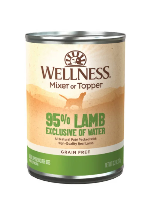 Healthy dog food with omega-3 fatty acids for shiny coats-Wellness Natural Grain Free 95%  Lamb Recipe Adult Wet Canned Dog Food