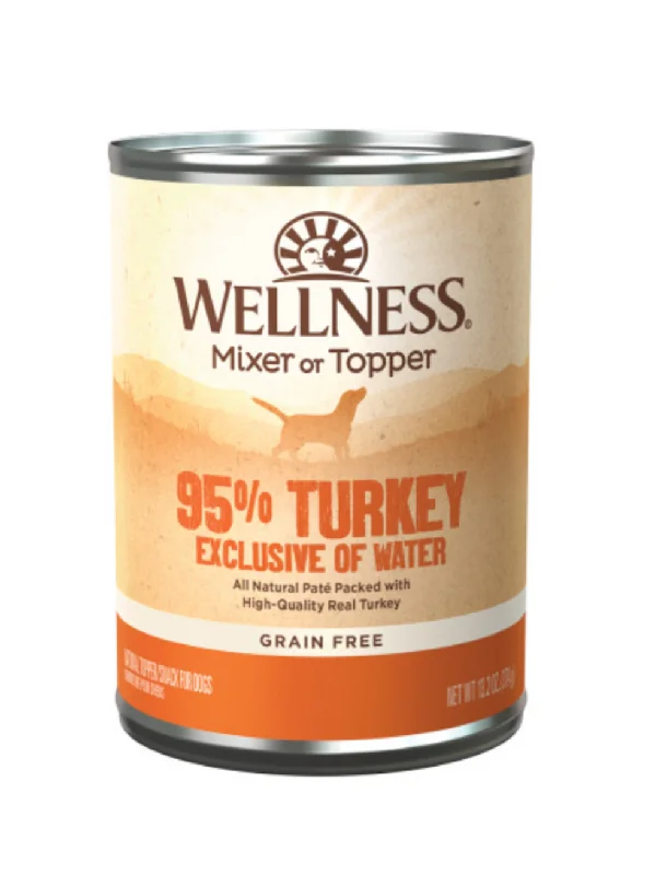 Best dog food for dogs with stomach sensitivity with limited ingredients-Wellness Natural Grain Free Adult 95% Turkey Canned Dog Food