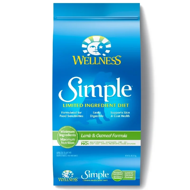 Best dog food with antioxidants to support a healthy immune system-Wellness Simple Natural Limited Ingredient Diet Lamb and Oatmeal Recipe Dry Dog Food