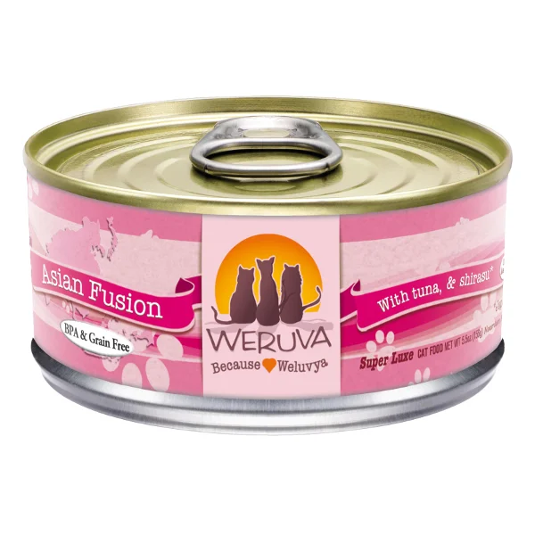 Best dog food for dental health with kibble that helps reduce plaque buildup-Weruva Classics Asian Fusion with Tuna & Shirasu Wet Canned Cat Food