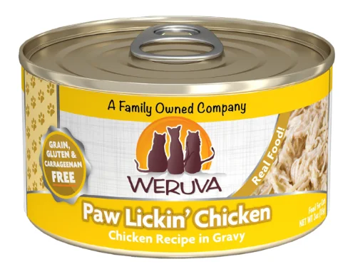 Best dog food with turmeric for inflammation and joint health in dogs-Weruva Cat GF Paw Lickin Chicken 24/3 oz